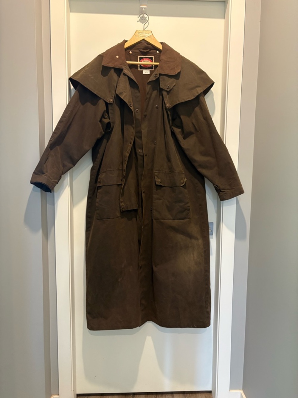 Australian Oilskin Drover Coat EUC
